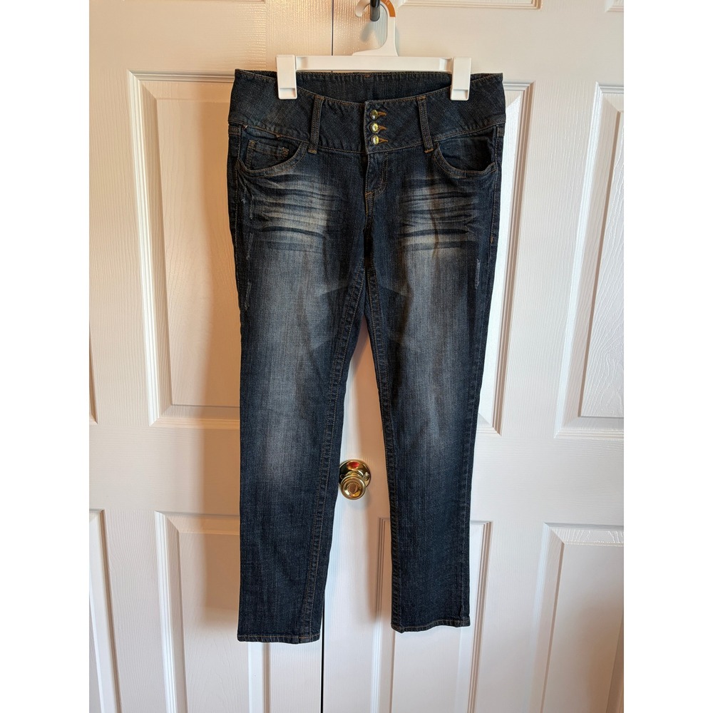 Britney Spears Candie's Vintage Y2K Dark Wash Studded Low Rise Jeans Size 11